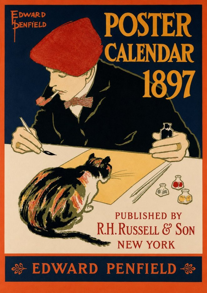 Edward Penfield Poster Calendar 1897 No2 - Plakát