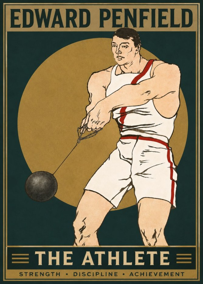 Edward Penfield The Athlete No3 - Plakát