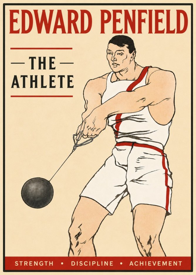 Edward Penfield The Athlete No4 - Plakát