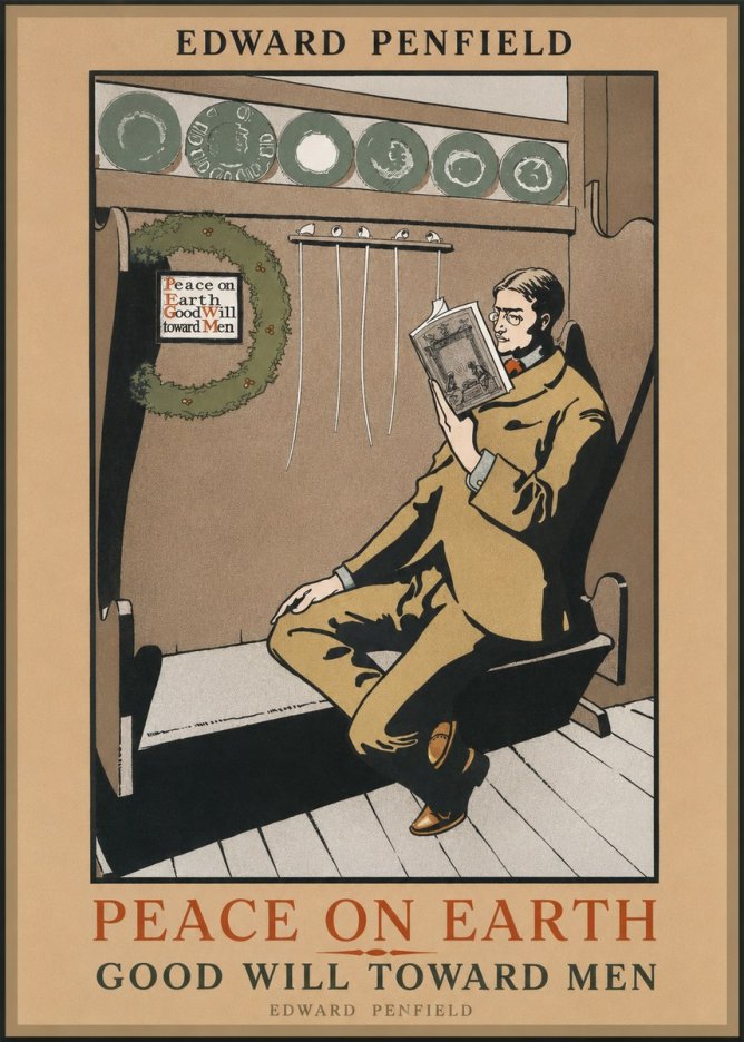 Edward Penfield Peace on Earth Good Will Toward Men No1 - Plakát