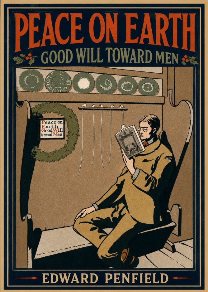 Edward Penfield Peace on Earth Good Will Toward Men No4 - Plakát