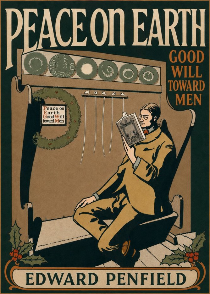 Edward Penfield Peace on Earth Good Will Toward Men No6 - Plakát