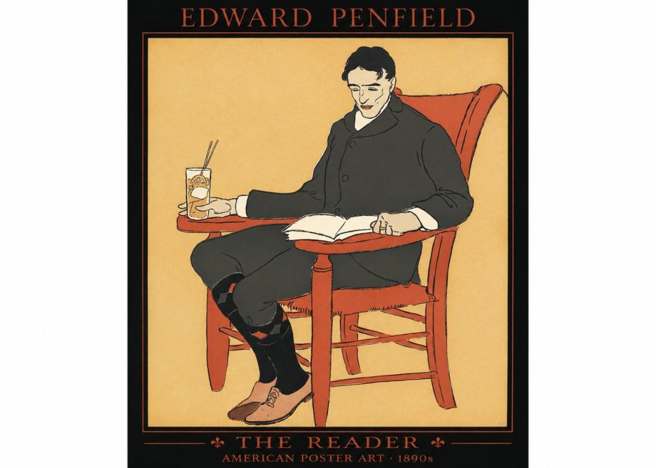 Edward Penfield The Reader II No1 - Plakát