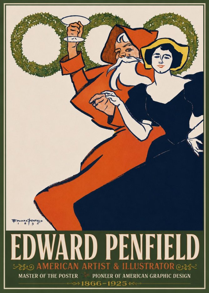 Edward Penfield Christmas. Cheer No3 - Plakát