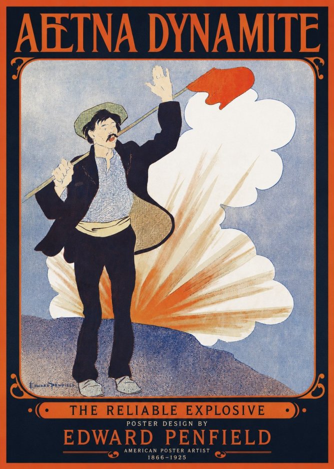 Edward Penfield Aetna Dynamite No2 - Plakát