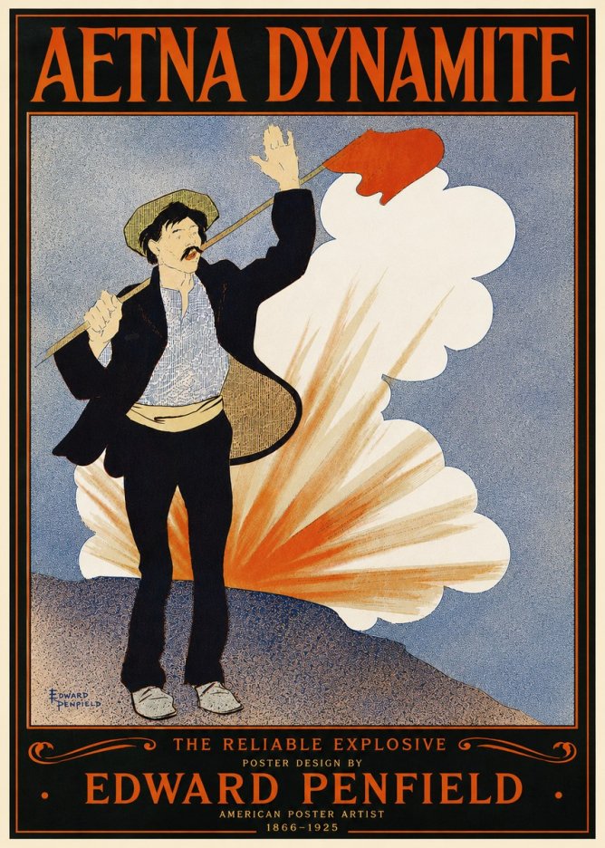 Edward Penfield Aetna Dynamite No5 - Plakát