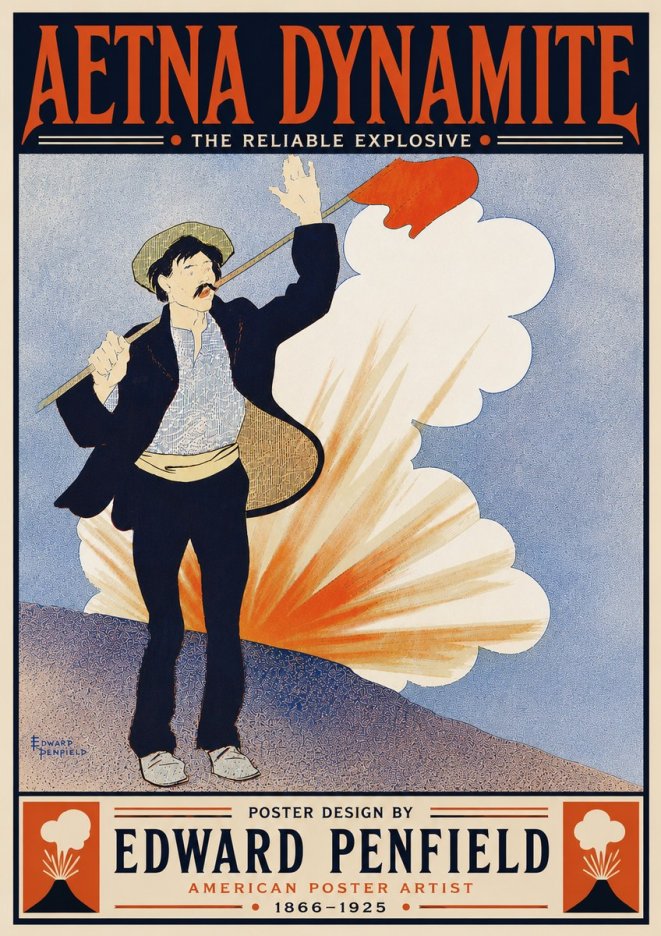 Edward Penfield Aetna Dynamite No6 - Plakát