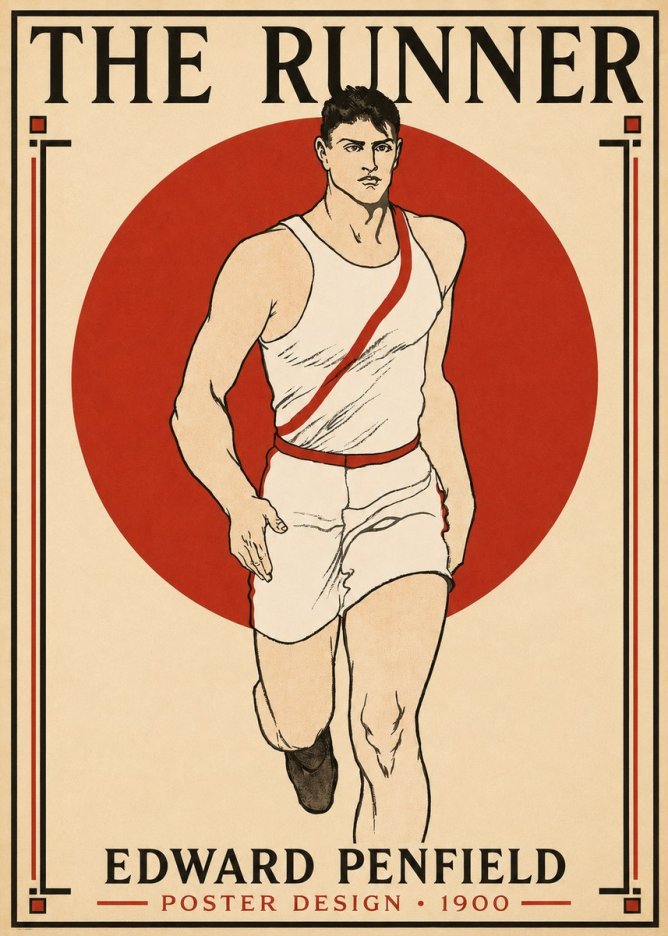 Edward Penfield The Runner No3 - Plakát
