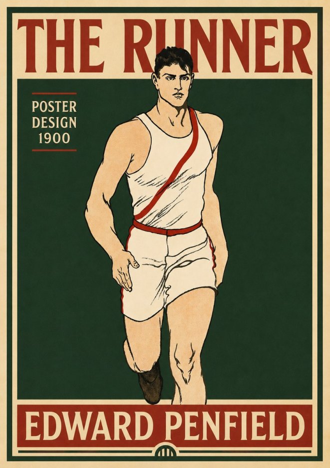 Edward Penfield The Runner No5 - Plakát