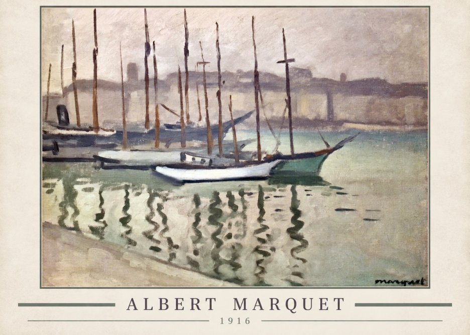 Albert Marquet Le Port Du Havre No3 - Plakát