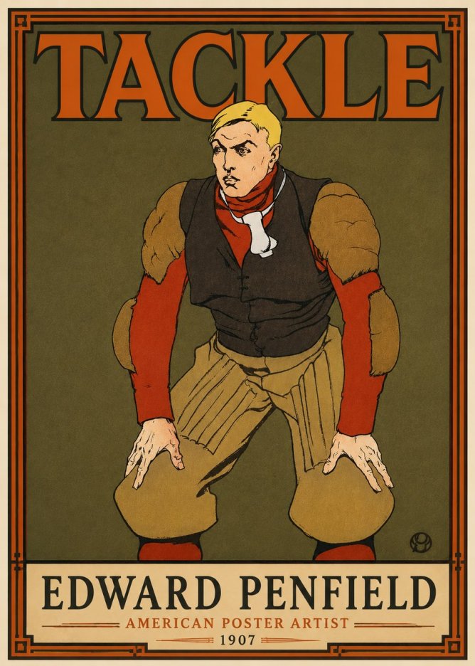 Edward Penfield Tackle No5 - Plakát
