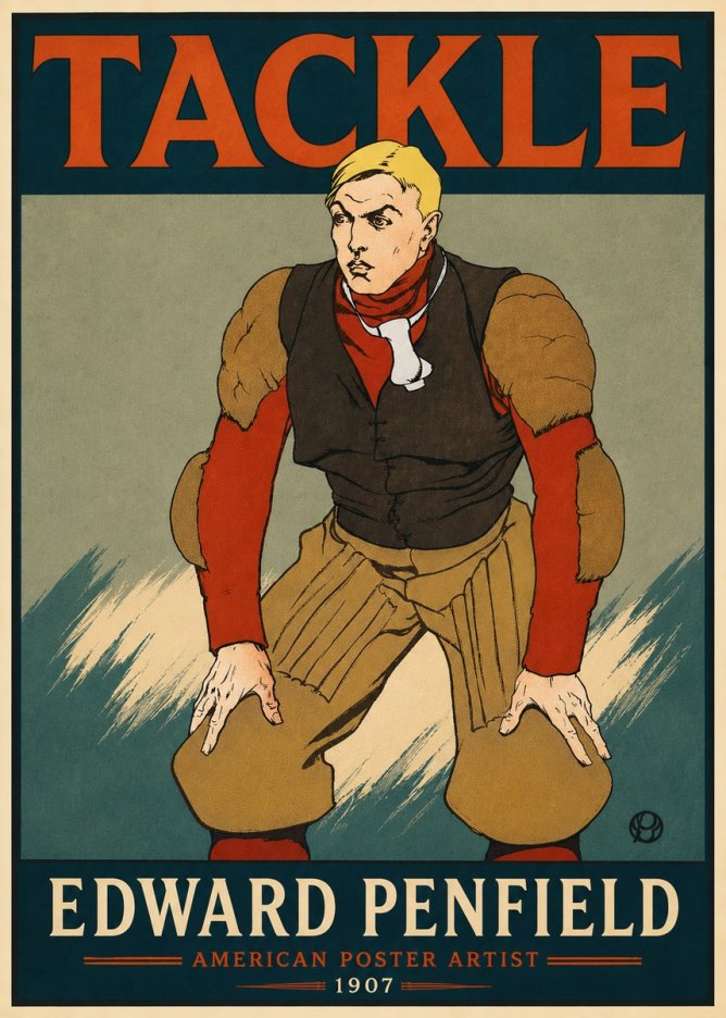 Edward Penfield Tackle No6 - Plakát