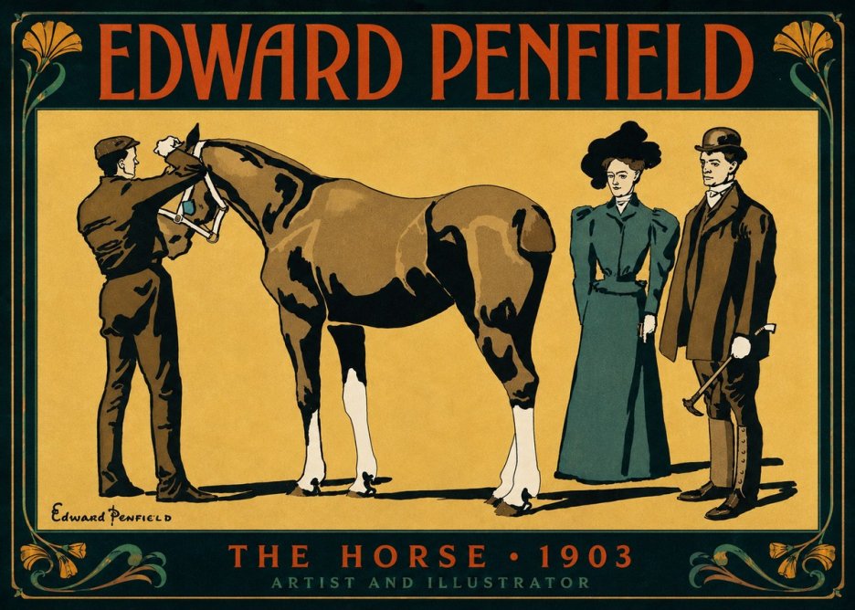Edward Penfield The Horse No4 - Plakát