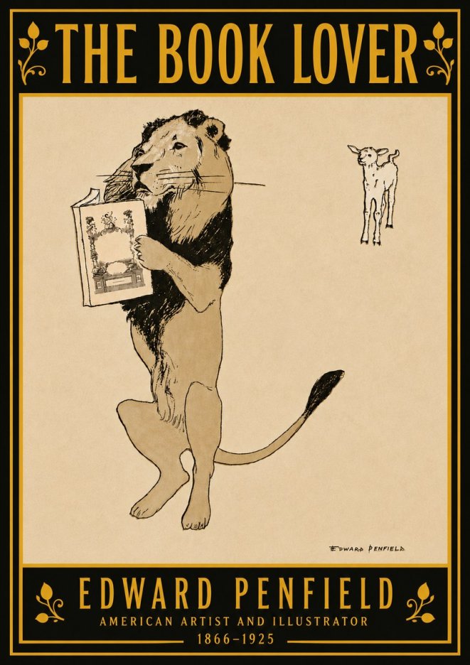 Edward Penfield The Book Lover No5 - Plakát