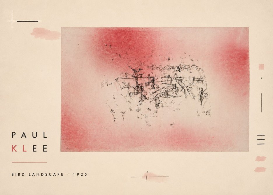 Paul Klee Bird Landscape No2 - Plakát
