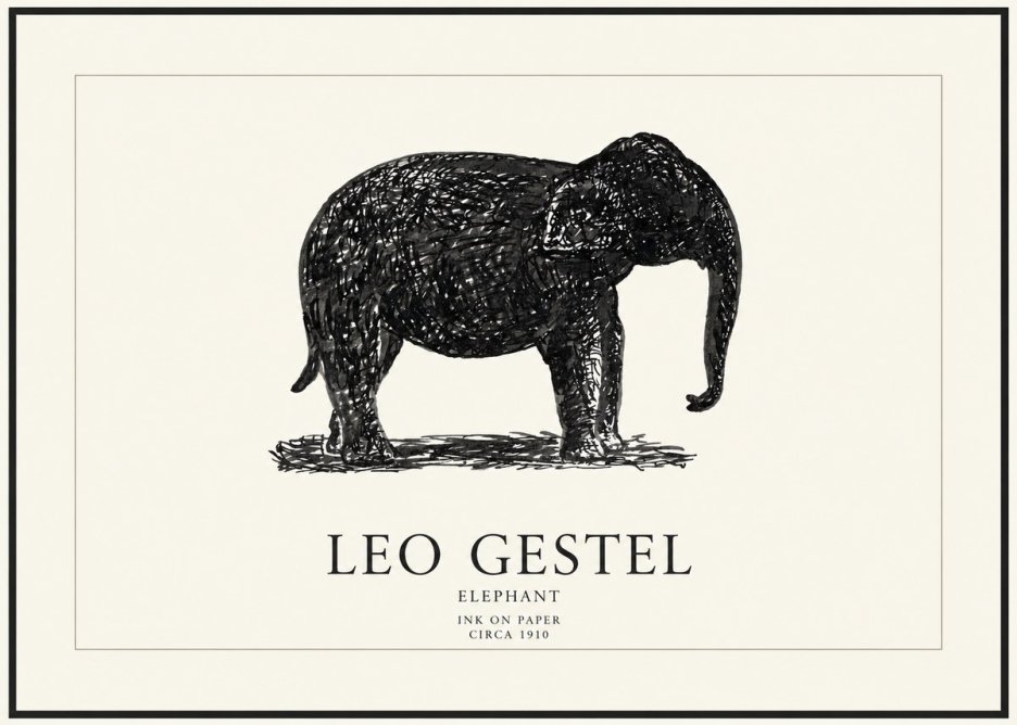 Leo Gestel Elephant No1 - Plakát