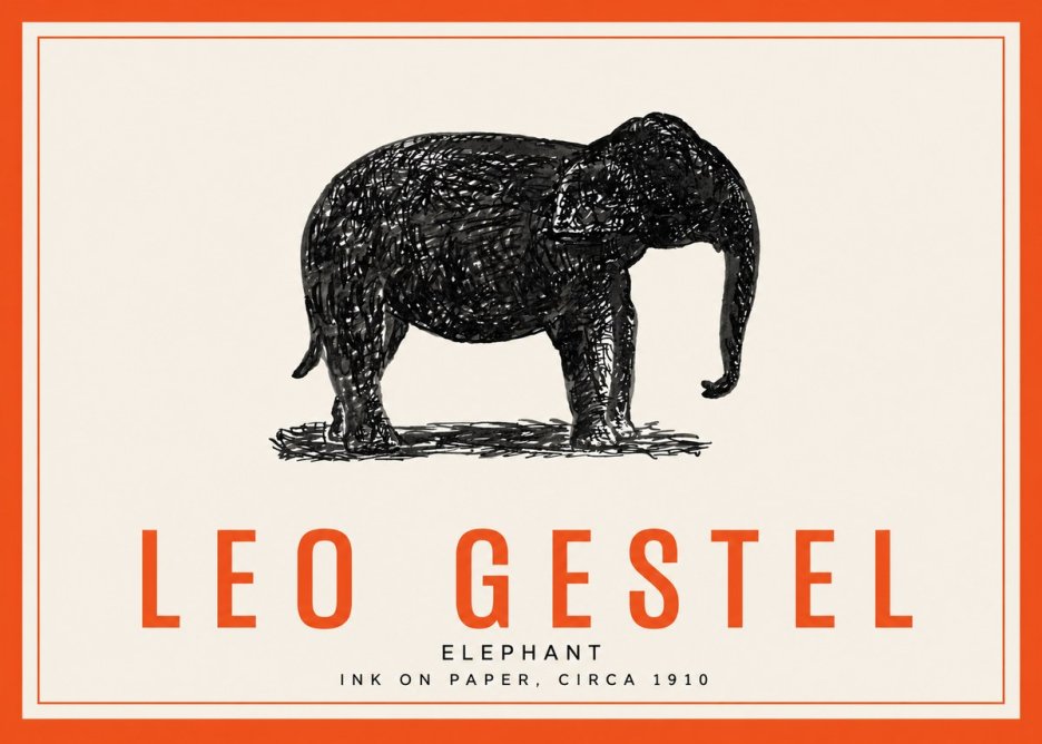 Leo Gestel Elephant No3 - Plakát