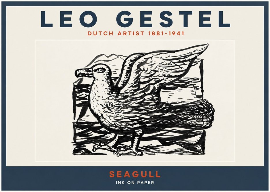 Leo Gestel Seagull No2 - Plakát