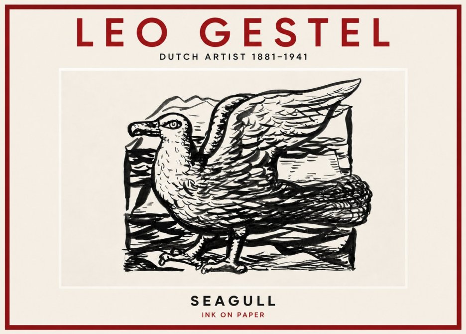 Leo Gestel Seagull No4 - Plakát