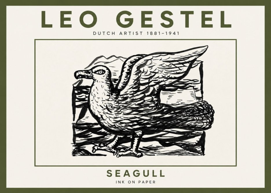Leo Gestel Seagull No5 - Plakát