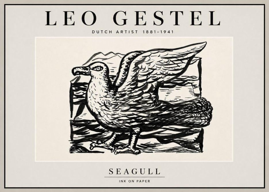 Leo Gestel Seagull No6 - Plakát