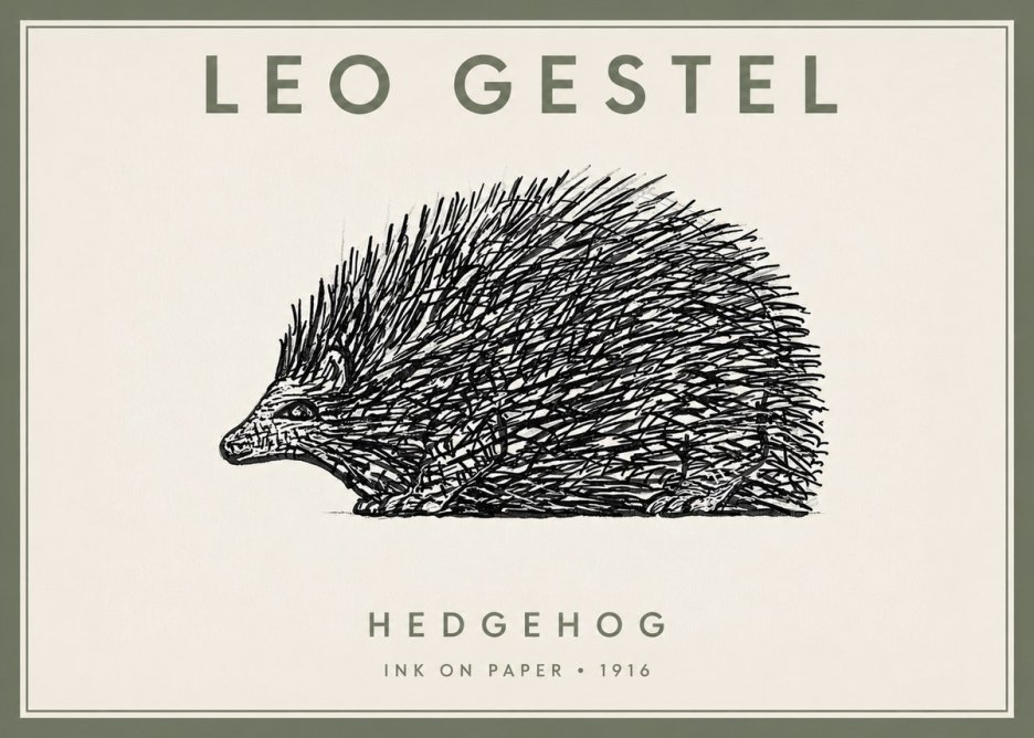 Leo Gestel Hedgehog No2 - Plakát