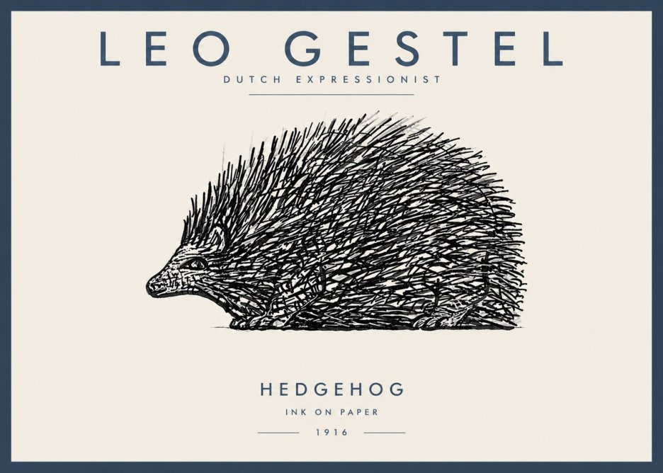 Leo Gestel Hedgehog No4 - Plakát
