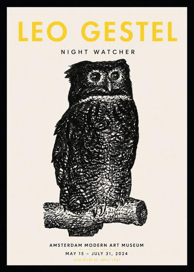 Leo Gestel Night Watcher No6 - Plakát