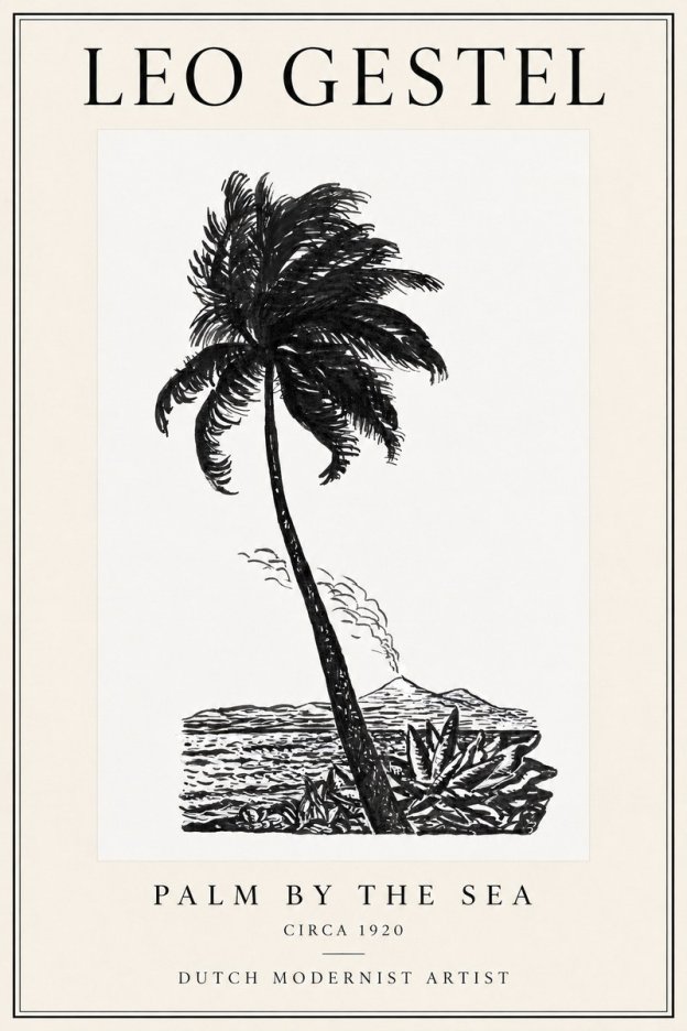 Leo Gestel Palm by the Sea No1 - Plakát