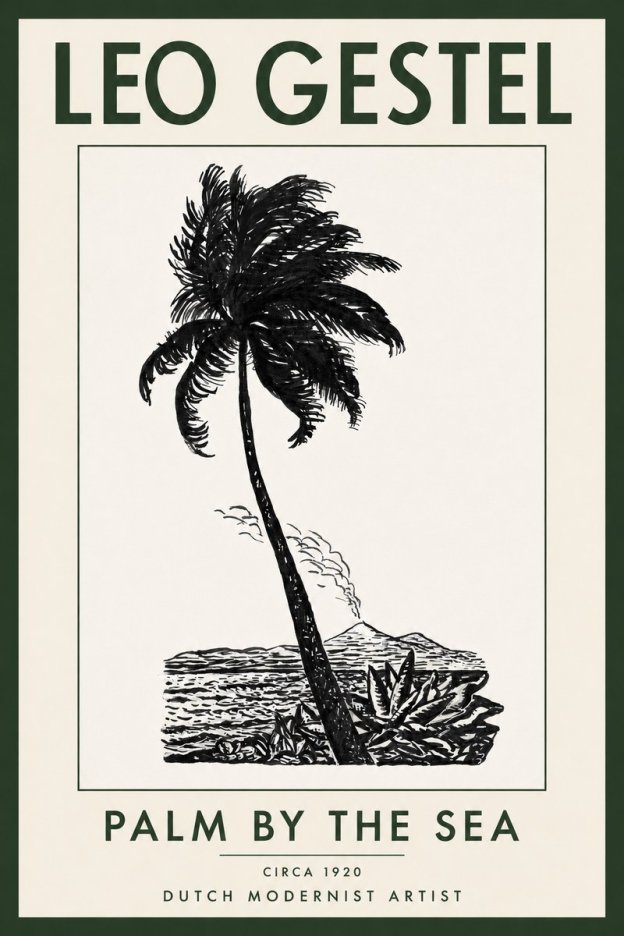 Leo Gestel Palm by the Sea No2 - Plakát