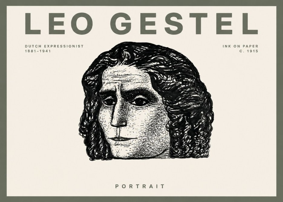 Leo Gestel Portrait No2 - Plakát