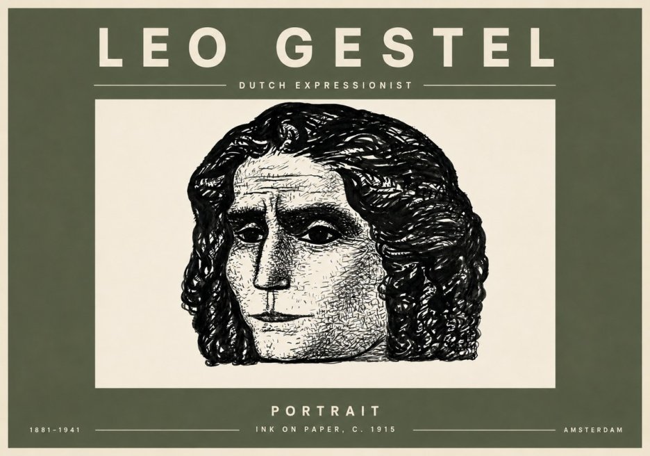 Leo Gestel Portrait No4 - Plakát