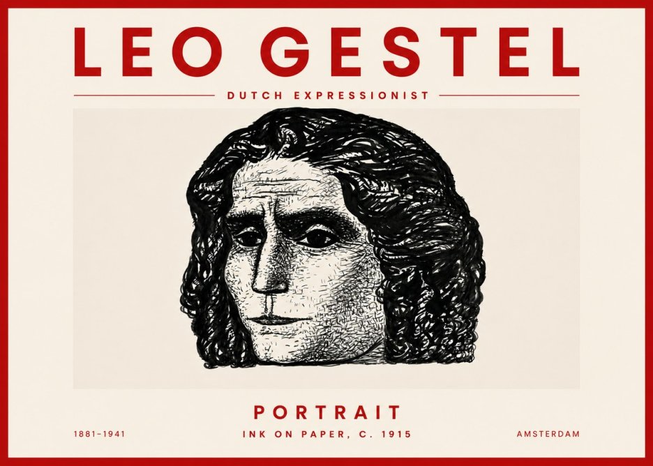 Leo Gestel Portrait No5 - Plakát