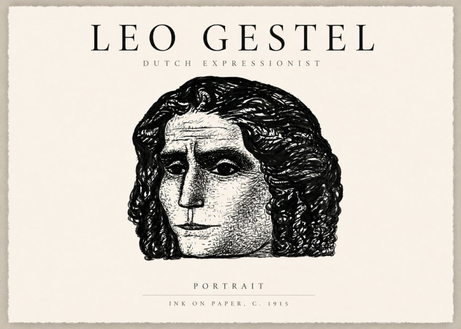 Leo Gestel Portrait No6 - Plakát