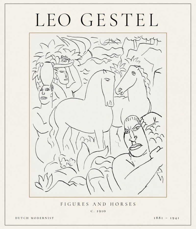 Leo Gestel The Equestrian Companions No2 - Plakát