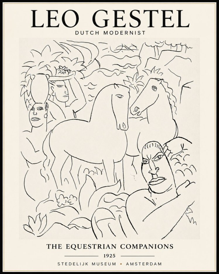 Leo Gestel The Equestrian Companions No6 - Plakát