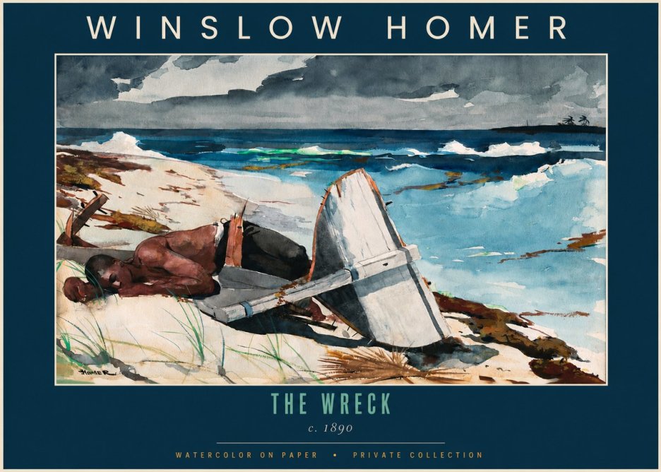Winslow Homer The Wreck No2 - Plakát