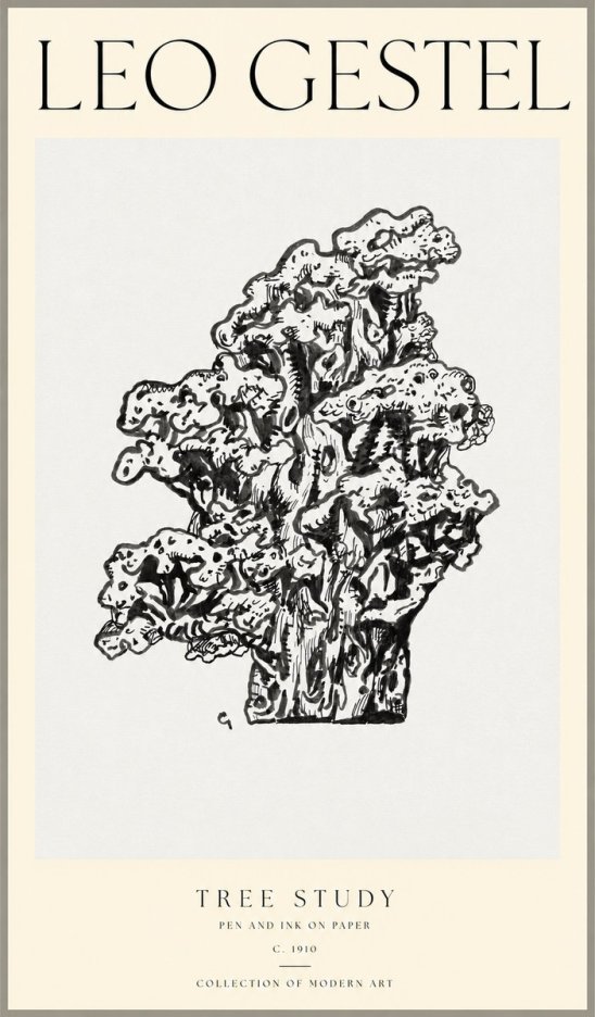Leo Gestel Tree Study No1 - Plakát