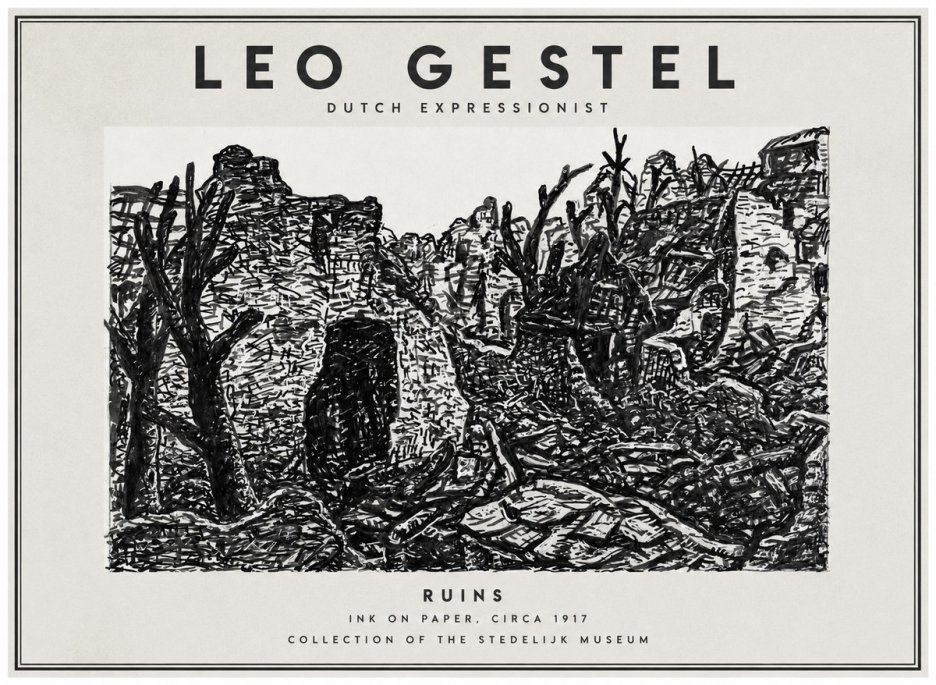 Leo Gestel Ruins No1 - Plakát