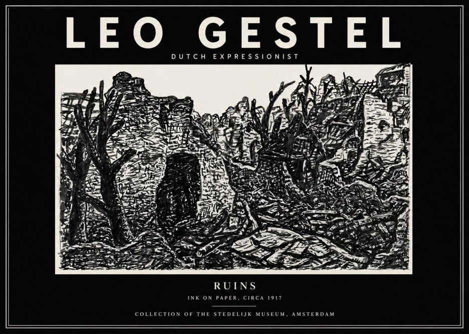 Leo Gestel Ruins No4 - Plakát