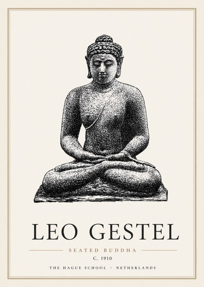 Leo Gestel Seated Buddha No5 - Plakát