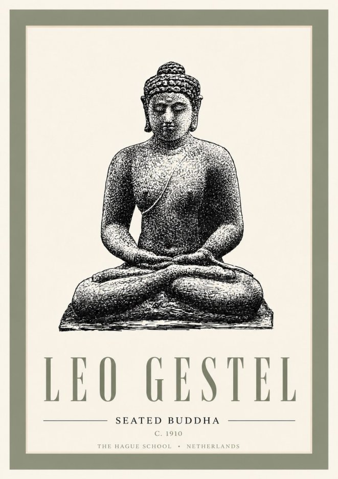 Leo Gestel Seated Buddha No6 - Plakát