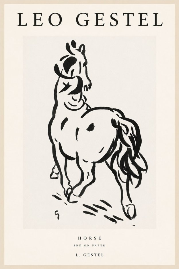 Leo Gestel Horse No1 - Plakát