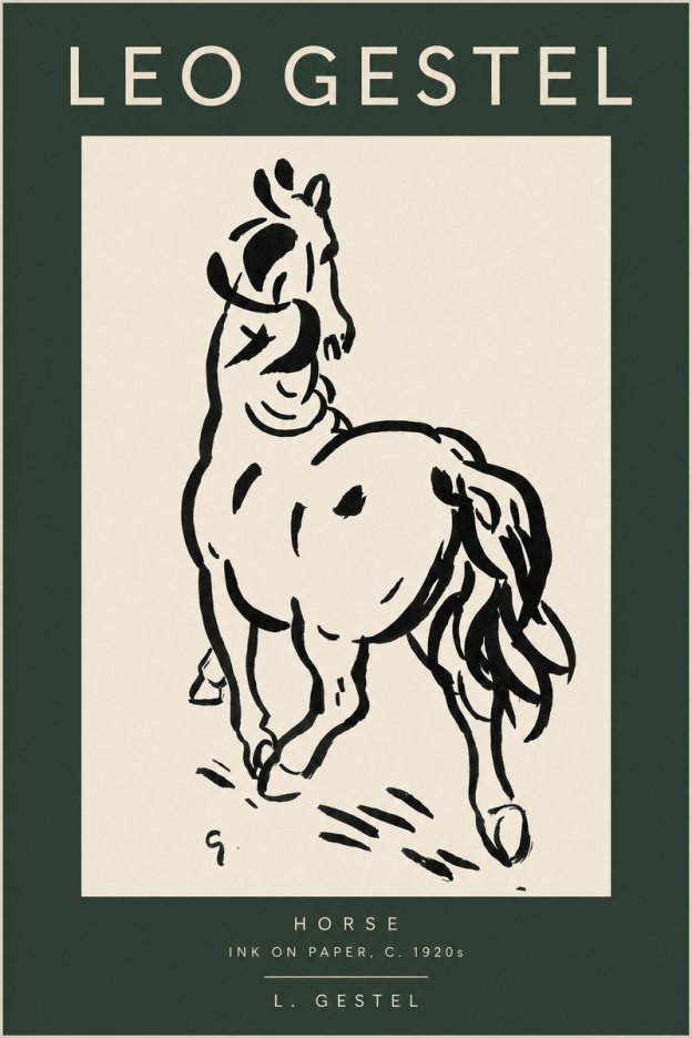 Leo Gestel Horse No2 - Plakát