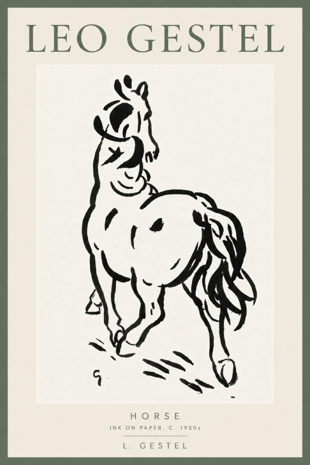Leo Gestel Horse No6 - Plakát