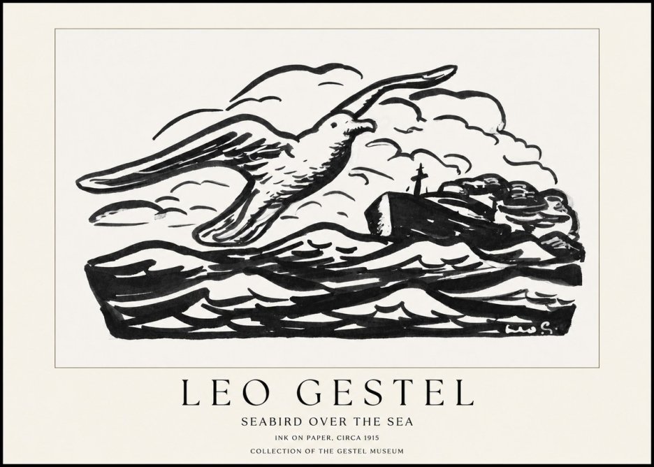 Leo Gestel Seabird over the Sea No1 - Plakát