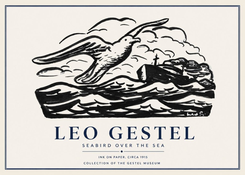 Leo Gestel Seabird over the Sea No2 - Plakát