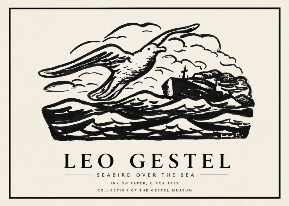 Leo Gestel Seabird over the Sea No4 - Plakát