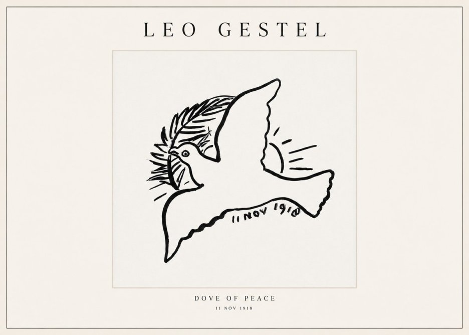Leo Gestel Dove of Peace No1 - Plakát