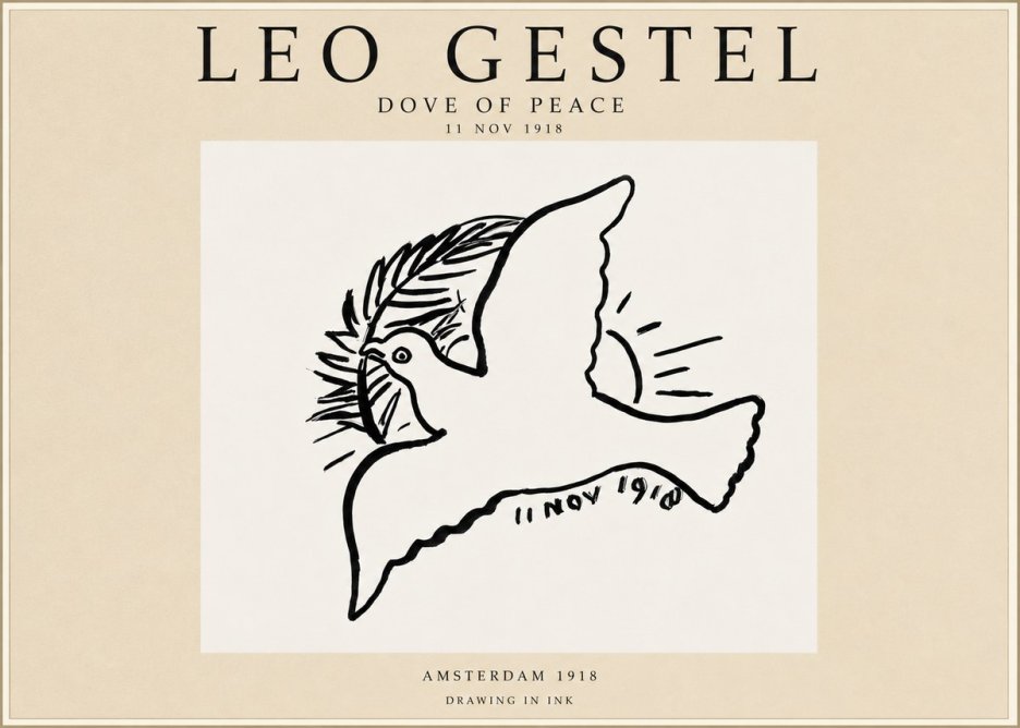 Leo Gestel Dove of Peace No3 - Plakát